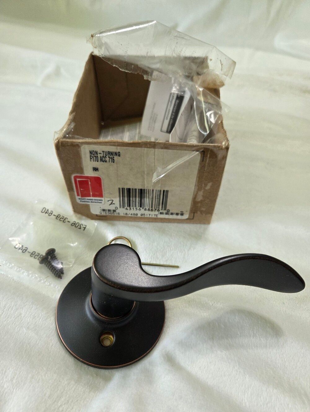 Schlage Oil Rubbed Bronze Right-Hand Dummy Door Lever